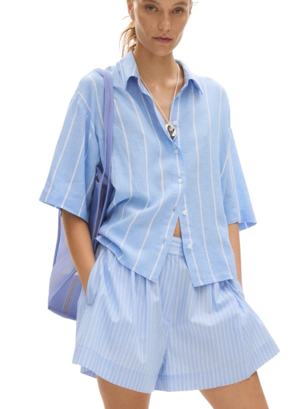H&M Oversized Linen- blend shirt